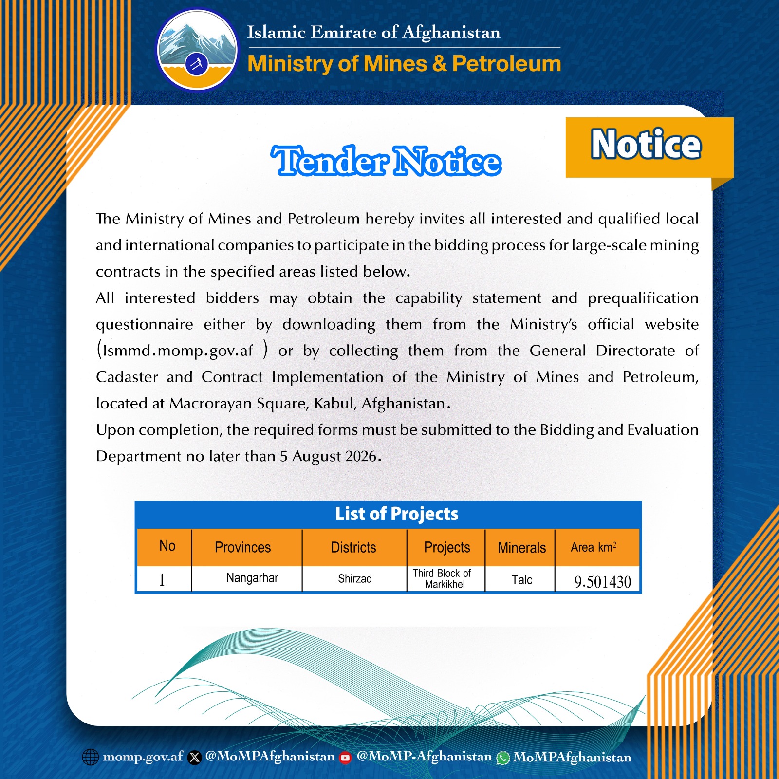 Tender Notice